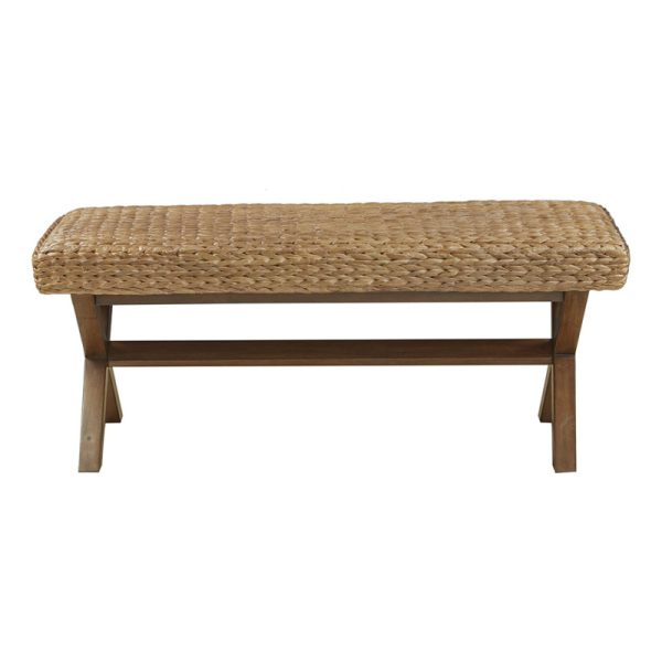 product-open-aa14cb70832b46e7ba584b3f0ef37e2f-goods Lightweight and Durable Outdoor Bench for Patio or Garden - Rustic Brown - Easy Assembly Weather-Resistant Design 60-Inch Length, Easy to Assemble