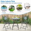 product-open-aa556246d2b643c6b6eb27f759cbf045-goods GYMAX 24 Inch Patio Bistro Table, Mosaic Round Table w/ Ceramic Tile Tabletop, Heavy-Duty Metal Structure, Decorative Outdoor Dining Table for Backyard, Garden, Porch, Living Room