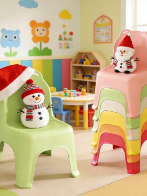 11"Stackable School Chairs, 6pcs Kids Plastic Classroom Chairs For Toddlers, Colorful Preschool Chairs For Classroom, Daycare, Room, Playroom (Rainbow, 6/12pcs)