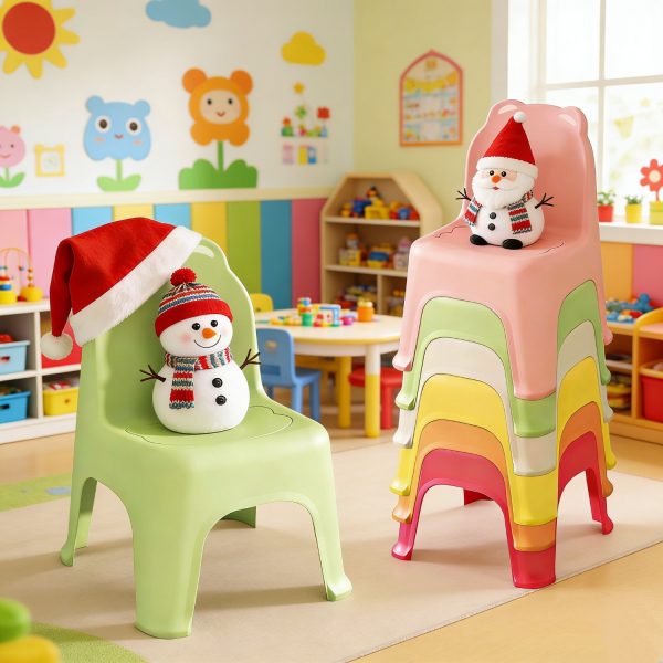 product-open-ab169d51401c4b758f94ab964107853b-goods 11"Stackable School Chairs, 6pcs Kids Plastic Classroom Chairs For Toddlers, Colorful Preschool Chairs For Classroom, Daycare, Room, Playroom (Rainbow, 6/12pcs)