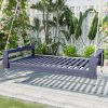 product-open-ab6f3d0eb1c44eb1a00e1d2062d20827-goods Garden seating. Swing chair. Double-sized porch swing bed seating set with hemp rope swing frame, suitable for gardens and backyards. Minimalist rustic style, ideal for courtyards and gardens. Mattress sold separately.