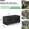product-open-ad1af3162a664aaeab0cfedc86d0d154-goods 7pcs Outdoor Bar Height Dining Set Compatible Cover - Heavy-Duty & Windproof All-Weather Table Cover with, Adjustable Fit for Wicker Furniture (Table & 6 Chairs) 76”L x 34”W x 42”H, Oxford Fabric for 7-