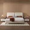 product-open-ad670c36cf4c4ca99d9a9e0d52a92a12-goods Modern 2-Drawer Solid Wood Nightstand – Featuring Rounded Corners, Ample Storage Space Adorned with Walnut Accents, Constructed with a Sturdy Wood Composite Structure, Easy to Assemble, Ideal for Small Bedrooms And Contemporary Decor