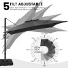 product-open-ad78bf13c9c6481b8657c741e75763c3-goods 10ft Heavy-Duty Outdoor Cantilever Parasol with, Large Rectangular Offset Umbrella - 360° Rotating Canopy, Tilt Mechanism & Heavy-Duty Aluminum Frame for Patio, Deck, Balcony, Pool (Compatible with most roofs)
