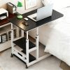 product-open-ade65df73d0e4f54b8cab5c853a5c61f-goods Mobile Nightstand with Wheels, Height Adjustable Bedside Table with Storage Shelf, Rolling Side End Table for Bedroom, Dorm, Living Room, Easy Assembly& Space-Saving Caster Table for Small Spaces.