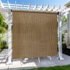 product-open-ae0df192ff744f1cbbc257b81b835f34-goods Outdoor Space Roller Shades Package - Effortless Cordless Design Includes 2 Poles + Heavy Duty Shade Cloth