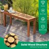 product-open-af116d7e15c44a8e8b168fbfec5f09b0-goods LIFEZEAL 2pcs Patio Backless Bench 2-Seater Outdoor Dining Bench Solid Wood Backyard