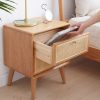 product-open-b0306ef72d534142b2f74e409f76ecd0-goods Pure Solid Wood Bedside Cabinet Modern Easy Nightstands North America Oak Bedside Cabinet Nordic Bedroom Solid Oak Storage Cabinet 15.75inch