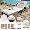 [Outdoor Sun Loungers] 2pcs Patio Chaise Lounge Set | Outdoor Adjustable Reclining Sun Loungers with PE Wicker & Steel Frame, Water-Resistant Cushions for Poolside, Beach, Backyard, All-Weather Furniture by GOCAPTAIN