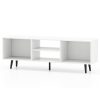 product-open-b08c1b43825241359ff5507bb659f4a7-goods LIFEZEAL 47.5" Modern TV Stand for 55-Inch TVs with Heavy-Duty Metal Legs & Engineered Wood Construction, 2-Tier Storage Shelves & Open/Enclosed Cabinets, Adjustable Height Feet, 200lb Capacity Entertainment Center Media Console for Living Room & Be