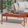 product-open-b10617db0e14450b98b625e3b08d44f8-goods Acacia Wood Outdoor Coffee Table, Rustic Patio Coffee Table, Weather Resistant Garden Coffee Table, 36.25" W X 20.50" D X 15.00" H, Mahogany Finish, Streamlined Style for Backyard, Deck, Poolside, Balcony