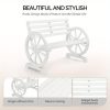 product-open-b128735a94a74334984b2102872ef571-goods 41.5in Fir White Carbonized with Wooden Wheels Wooden Bench