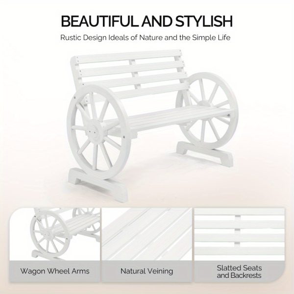 product-open-b128735a94a74334984b2102872ef571-goods 41.5in Fir White Carbonized with Wooden Wheels Wooden Bench