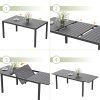 product-open-b15a399babe94722bcc6aa37514b9921-goods Expandable Outdoor Dining Table for 4 to 8 People, Extendable Patio Dining Table Ideal for Deck, Backyard, Lawn And Poolside