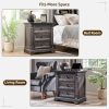 product-open-b18fa4f83b3346e8a57a2b2836d79631-goods 24" Wide 3-Drawer Storage Cabinet, 26" Tall Farmhouse 3-Drawer Side Table, Solid Wood Roman Column Style End Table, Universal Corner Table for Bedroom, Living Room And Hallway, Sofa & Console Tables Sofa & Console Tables Accent Furniture