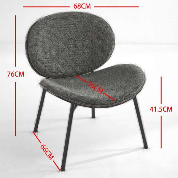 product-open-b19e3df91327472986cadb9b3c977e08-goods Mid-Century Modern Shell Chair - Single Side Accent Lounge Chair with Wide Walnut Wood Finish Shell & PU, Curved Wide Suitable for /Outdoor Use - Easy-Clean Cover, Assembly Required (for,, Bedroom)