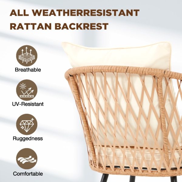 product-open-b23a5785756045f2a71277d4908b76c6-goods Outdoor Dining Set for Seven, Featuring a Rectangular Table with an Umbrella Hole And Six Rattan Chairs, Suitable for All Weather Conditions, Perfect for Your Backyard, Lawn, Or Garden