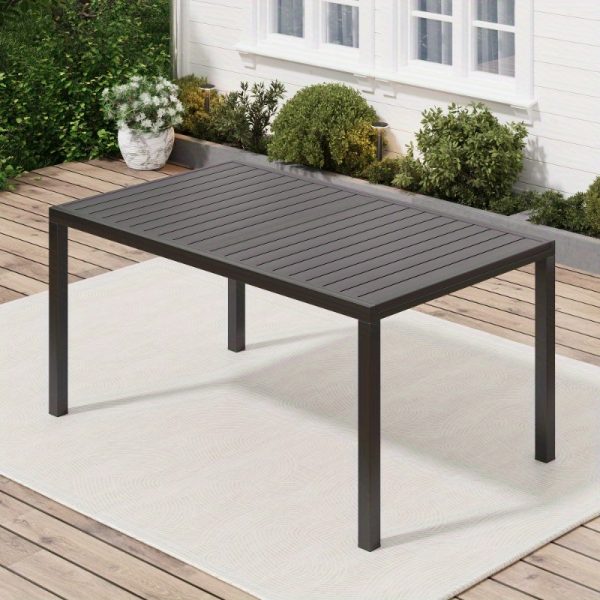 product-open-b2e12aa0774641f9ac52616b0410bbdc-goods Expandable Outdoor Dining Table for 4 to 8 People, Extendable Patio Dining Table Ideal for Deck, Backyard, Lawn And Poolside