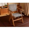 product-open-b6acafced485403ab7b259d9031c6c0d-goods Teak-Colored Lounge Chair Ideal for Year-Round Use: This Outdoor Lounge Chair Is Constructed from Durable HIPS Material And Features 304 Stainless Steel Additions