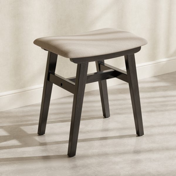 product-open-b6bc4ac8106046bebe82527778a09315-goods Solid Wood Vanity Chair, 18.5 Inch Height Vanity Stool, Chair for Bedroom, Durable And Sturdy, Padded Seat, Modern Easy, Home Decor Additions, Limited-Time Flash, Free Shipping