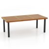 MULTIGOT 79" 8-Person Dining Table w/ 1.9" Umbrella Hole Acacia Wood Adjustable Foot Pads