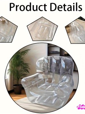 Extra Large Transparent Sofa - Holds 200 Dolls, Heavy-Duty PVC Folding Storage Chair with Space-Saving Modular Design for Doll Photography, Collectors, Home/Office/Camping/Beach Use - Easy-to-Clean Lightweight Furniture, Collector's Edition Durable Plastic Outdoor Seat, Sturdy Structure, Versatile Home Organizer