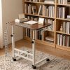 product-open-b73b07dd973041c291d044266854760d-goods Height Adjustable Computer Desk with Storage Shelf and Wheels, Mobile Rolling Desk for Home Office, Small Space Study Workstation Desk
