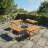 [Acacia Wood Benches] 4 Packs Outdoor Curved Bench, Acacia Wood Fire Pit Benches With Slatted Seats, Tree Benches Wrap Around For Patio, Garden And Backyard, 400 Lbs Weight Capacity Each