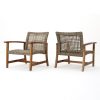 product-open-b76eea38821e4f88bf3fa25395684744-goods Outdoor Acacia Wood Wicker Club Chairs with Acacia Wood Frame, 2pcs Set