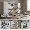 Murphy Bed Spring Mechanism 2055 X 1175 X 2080 Mm, Murphy Bed Kit, Twin Deluxe, Kit Mechanical Hardware for Wall Beds, Pneumatic Lever Bed Support, Folding Cabinet Wall Bed
