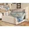 product-open-b9fafbba23b54915af4efc9256a6cc84-goods LUXOAK 51" H Adjustable Bed Frame with Velvet Upholstery and Deep Button Tufted Headboard, Dual Motor Wingback Bed with Nailhead Trim, No Box Spring Required