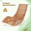 product-open-ba300090733d45ff92a648b45c7e23d5-goods MULTIGOT Outdoor Acacia Wood Chaise Lounge Rocker - High Back Ergonomic Slatted Seat with Stopper, 350lb Capacity Weather-Resistant Patio Furniture for Deck, Poolside, Garden (Natural Finish), Outdoor Lounge Chair, Deck Seating, Rustic Design, Sturdy Construction, Backyard Comfort