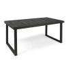 product-open-ba802dbf9d71429c98afdef2657b02a6-goods 69 Inch Sandblast Dark Gray Finish Acacia Wood Outdoor Dining Table Modern Weather Resistant Patio Furniture for Garden Backyard Balcony Courtyard Family Gatherings Housewarming Holiday Gift