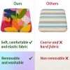 product-open-bb37d13efb204d3485b9ba10f3303381-goods 1pc Memphis-Style Flowers Pattern Leisure Seat Cushions, Indoor And Outdoor Seat Cushions, Back Cushions, Size 19.7*17.7*1.57inch, Suitable for Garden Chairs, Office Chairs And Floor Seats. Soft And Comfortable