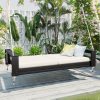 product-open-bcb867660578478f97174d62619eb9e3-goods Garden seating. Swing chair. Double-sized porch swing bed seating set with hemp rope swing frame, suitable for gardens and backyards. Minimalist rustic style, ideal for courtyards and gardens. Mattress sold separately.