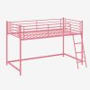 product-open-bce19140611f4365a0e9e485c58286b3-goods Loft Bed for Kids | Heavy-duty Iron Frame, 350LBS Weight Capacity, Space Saving Design for Small Rooms & Low Ceilings, Movable Ladder, - JOYMOR