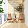 Rowan Wood, Original Wood Color, Stave Splicing, Folding Wooden Single Chair