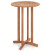 product-open-be14d229921b4622868f984fbd592887-goods MAXMASS Outdoor Acacia Wood Table, 39" Patio Height Round Table with Slatted Tabletop, High Top Bistro Dining Table, Pub Height Round Table for Garden, Deck, Porch and Yard