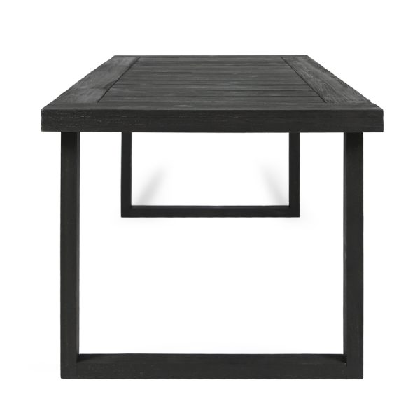 product-open-becb0ba1db064af788a274fd5fdeeb94-goods 69 Inch Sandblast Dark Gray Finish Acacia Wood Outdoor Dining Table Modern Weather Resistant Patio Furniture for Garden Backyard Balcony Courtyard Family Gatherings Housewarming Holiday Gift