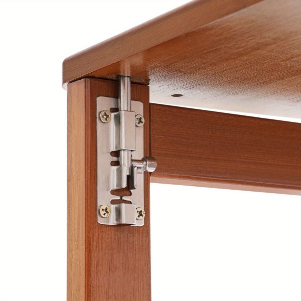 product-open-c0fe941090dc45f5b558128c5ff14541-goods Bamboo Folding Desk, Laptop Desk with Storage Shelf Writing Desk Vanity Table Small Computer Table Space Saving Workstation for Home Office Dark Brown