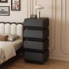product-open-c1fc05851f434aaf94ba28344380d209-goods Modern Stackable Nightstand, 1set Double-decker Locker. Modular Bedside Table, Minimalist Black & White Storage Drawer, Space-Saving Accent Furniture for Bedroom & Living Room, Silent Soft Close Rails, Scratch-Resistant PU Finish, Easy Assembly