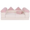 product-open-c2f81e12de4f43669e67b093a28ebca4-goods COSTWAY Modular Play Sofa, Transformable Foam Sofa Set with Suede Fabric Cover, High-Density Foam, Modular Sofa, Furniture for Playroom