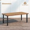 MULTIGOT 79" 8-Person Dining Table w/ 1.9" Umbrella Hole Acacia Wood Adjustable Foot Pads