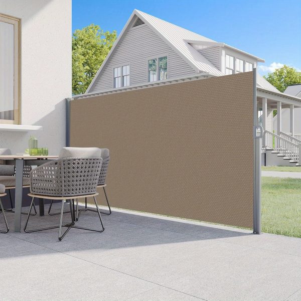 product-open-c422b449a71f4f0c9d731595bba03d83-goods Retractable Side Awning - Folding Privacy Screen | Waterproof & UV-Resistant Outdoor Shade Divider for Patio, Garden, Balcony & Commercial Use Easy Install with PU Coating