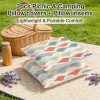 Outdoor Pillows 2pcs Set with InsertWave Pattern Outdoor Cushion (17.72inch) Features a Seamless Design of Wavy Lines in Pastel Colors, Creating a Retro-inspired Aesthetic. Versatile as a Seat or Backrest, Perfect for Patios, Gardens, or Lounges. D