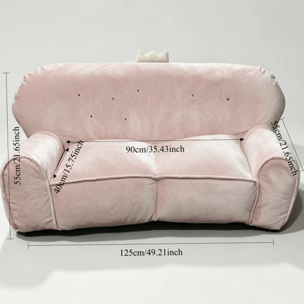 product-open-c483462420604b659f98857ca64087af-goods 1pc Cute Creamy Style Double Lazy Bean Bag Sofa Cover Balcony Living Room Game Figure Room Decoration, Reading Corner Decoration Double Lazy Sofa Cover