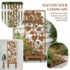 1pc Hand-Welded Wrought Iron Maple Leaf Screens, Rusty Privacy Screens, Garden Screens with Stands, And Garden Decorations Featuring Garden Stands