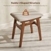 product-open-c67324455d1d420abf219e6cbeb9e415-goods Solid Wood Vanity Chair, 18.5 Inch Height Vanity Stool, Chair for Bedroom, Durable And Sturdy, Padded Seat, Modern Easy, Home Decor Additions, Limited-Time Flash, Free Shipping