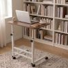 product-open-c7a64101fe834dc9860a2fcd13255224-goods Height Adjustable Computer Desk with Storage Shelf and Wheels, Mobile Rolling Desk for Home Office, Small Space Study Workstation Desk