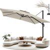 product-open-c8515ca67f8f4e1fa061089312b1920a-goods 10ft Heavy-Duty Outdoor Cantilever Parasol with, Large Rectangular Offset Umbrella - 360° Rotating Canopy, Tilt Mechanism & Heavy-Duty Aluminum Frame for Patio, Deck, Balcony, Pool (Compatible with most roofs)